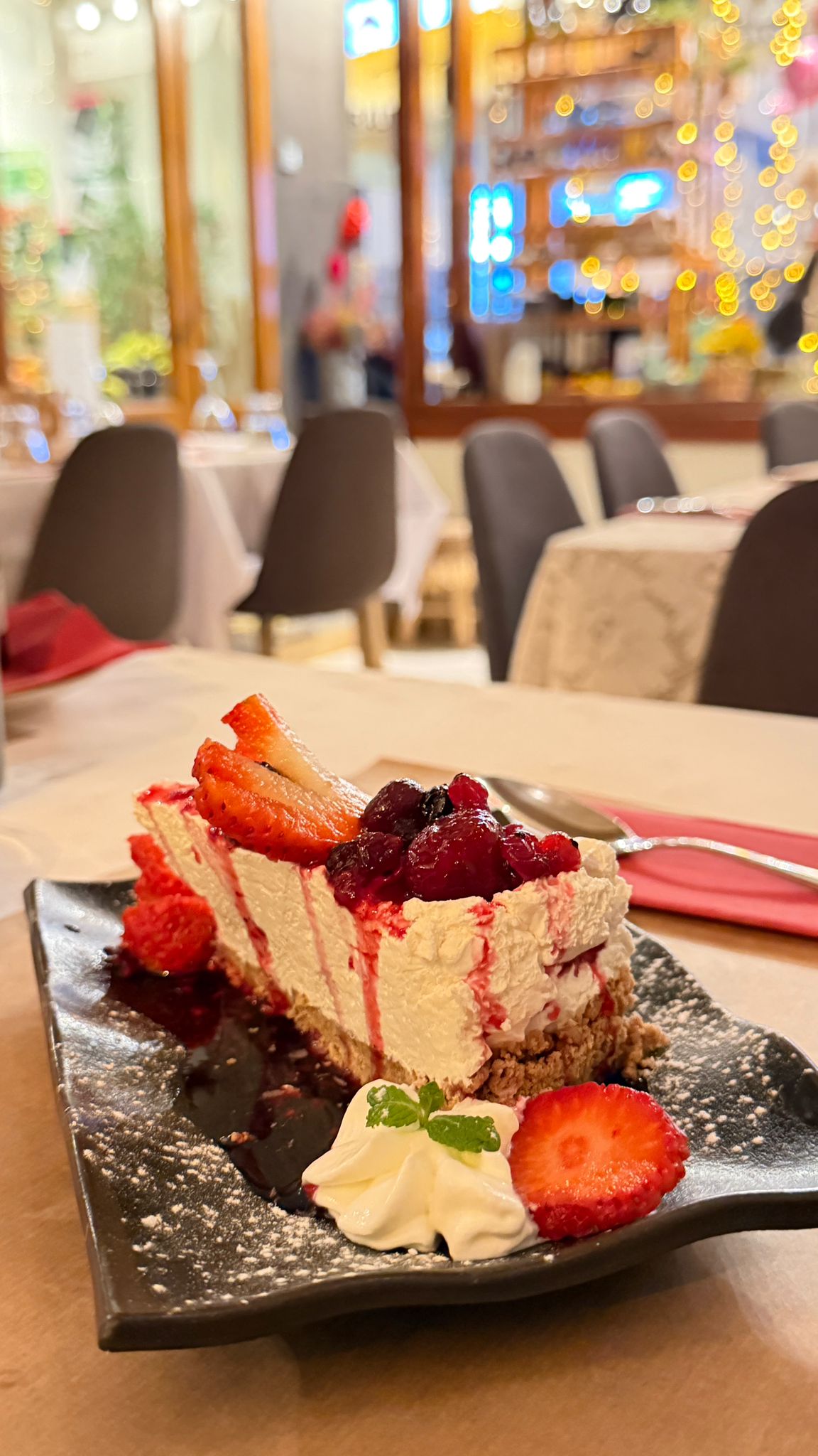 Sobremesa de frutos vermelhos